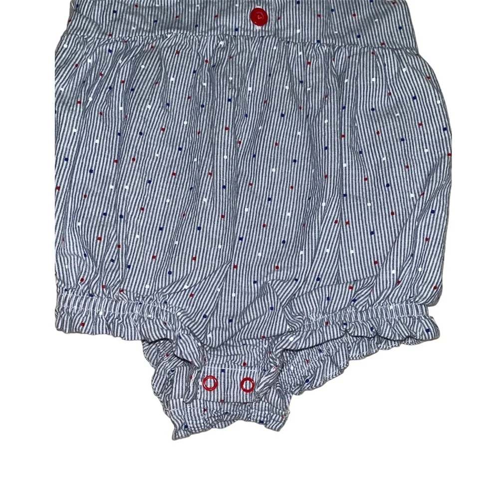 Cat & Jack • RED|WHITE|BLUE Striped & Polka Dot  Design Onesie - Picture 5 of 11
